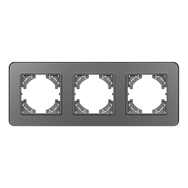Рамка на 3 поста стеклянная Arlight FRM-OMALI-GS-3-GR 049698