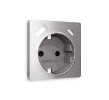 Лицевая панель для розетки с/з со шторками 2USB A+C Ambrella Volt Alfa AP5100