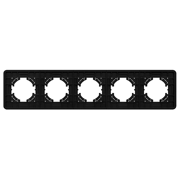 Рамка на 5 постов стеклянная Arlight FRM-OMALI-GS-5-BK 049705