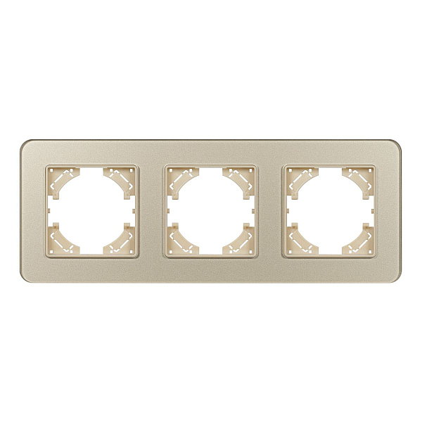 Рамка на 3 поста стеклянная Arlight FRM-OMALI-GS-3-GD 049699