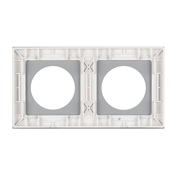 Рамка стеклянная на 2 поста Arlight FRM-GLARE-GC-2-WH 043835
