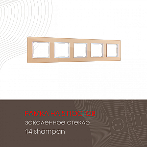 Рамка пятиместная Arte Milano 503.14-5.shampan