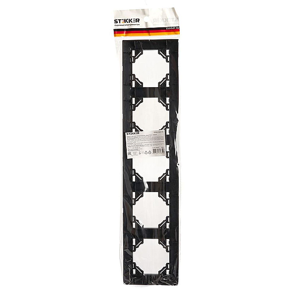Рамка 5-постовая Stekker Эрна черный PFR00-9005-03 39622