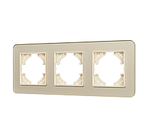 Рамка на 3 поста стеклянная Arlight FRM-OMALI-GS-3-GD 049699