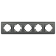 Рамка на 5 постов стеклянная Arlight FRM-OMALI-GS-5-GR 049706
