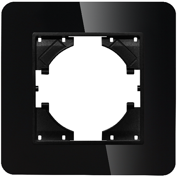 Рамка стеклянная на 1 пост Arlight FRM-OMALI-GS-1-BK 049662