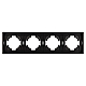Рамка пластиковая на 4 поста Arlight FRM-TENDO-PL-4-BK 053848