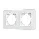 Рамка на 2 поста стеклянная Arlight FRM-OMALI-GS-2-WH 049692