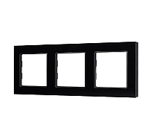 Рамка трехместная Arlight FRM-GLARE-GS-3-BK 043800