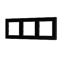 Рамка трехместная Arlight FRM-GLARE-GS-3-BK 043800