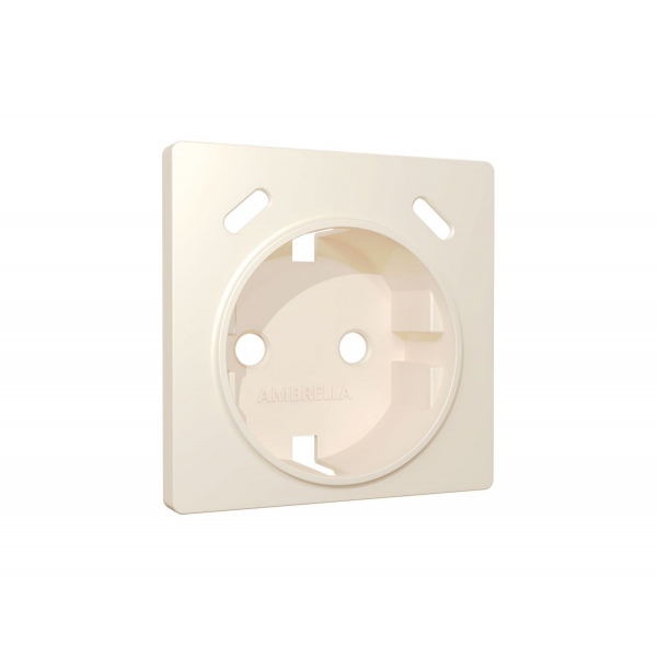 Лицевая панель Alfa (Бежевый матовый) для электрической розетки с/з со шторками 2USB C+C Quant Ambrella Volt AP3305