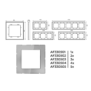 Рамка двухместная Ambrella Volt Platos AF330502