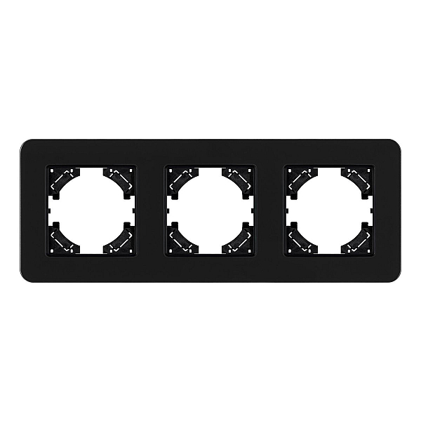 Рамка на 3 поста стеклянная Arlight FRM-OMALI-SFGS-3-BK 049713