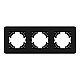Рамка на 3 поста стеклянная Arlight FRM-OMALI-SFGS-3-BK 049713