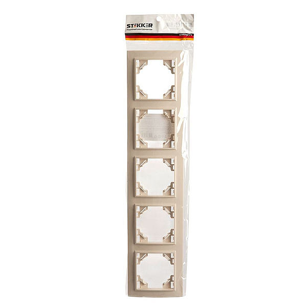 Рамка 5-постовая Stekker Эрна слоновая кость PFR00-9005-02 39621