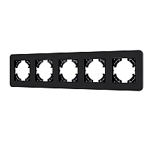 Рамка на 5 постов стеклянная Arlight FRM-OMALI-SFGS-5-BK 049721