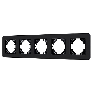 Рамка на 5 постов стеклянная Arlight FRM-OMALI-SFGS-5-BK 049721