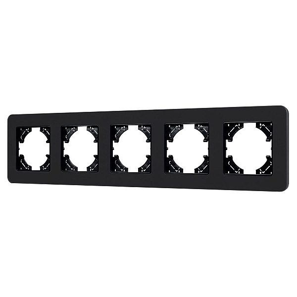 Рамка на 5 постов стеклянная Arlight FRM-OMALI-SFGS-5-BK 049721
