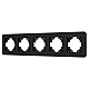 Рамка на 5 постов стеклянная Arlight FRM-OMALI-SFGS-5-BK 049721