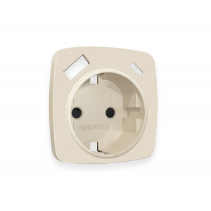 Лицевая панель для розетки с/з со шторками 2USB A+C Ambrella Volt Omega OP3300