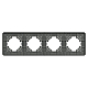 Рамка на 4 поста стеклянная Arlight FRM-OMALI-GS-4-GR 049702