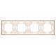 Рамка Stekker, PFR00-5004-08 4-местная Эмили, кашемир, soft touch 49913