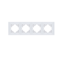 Рамка 4-постовая, стекло белый Kollinger Reflex MG RM4WH