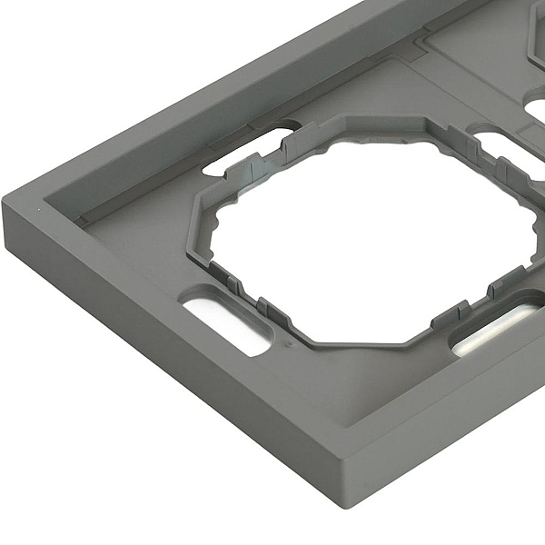 Рамка STEKKER, PFR00-5002-10 2-местная, серия Эмили, платиново-серый, soft touch 49963