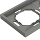 Рамка STEKKER, PFR00-5002-10 2-местная, серия Эмили, платиново-серый, soft touch 49963