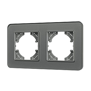 Рамка на 2 поста стеклянная Arlight FRM-OMALI-GS-2-GR 049694