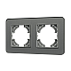 Рамка на 2 поста стеклянная Arlight FRM-OMALI-GS-2-GR 049694