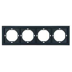 Рамка 4-местная Stekker Мия PFR00-3004-05 черный бархат 50464