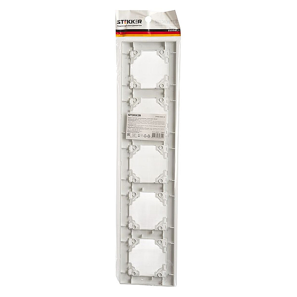 Рамка 5-постовая Stekker Эрна белый PFR00-9005-01 39620