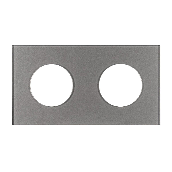 Рамка стеклянная на 2 поста Arlight FRM-GLARE-GC-2-GR 043837