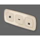 Лицевая панель для компьютерной/телефонной розетки RJ-45/RJ-11 Ambrella Volt Omega OP3320
