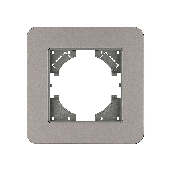 Рамка алюминиевая на 1 пост Arlight FRM-AKIRY-SFAL-1-SR 049684
