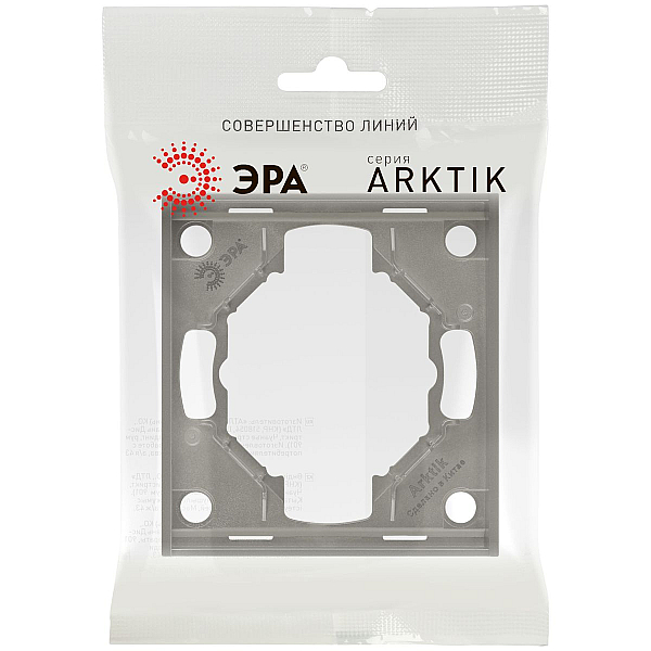 Рамка для розеток и выключателей ЭРА Arktik 16-5001-07 на 1 пост титан Б0070550