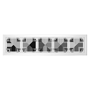 Рамка на 5 постов Voltum S70 VLS110502 (белый,матовый,стекло)