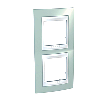Рамка 2-постовая вертикальная Schneider Electric Unica Хамелеон MGU6.004V.870