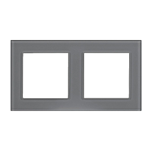 Рамка на 2 поста Arlight FRM-GLARE-GS-2-GR 043798