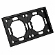 Рамка STEKKER, PFR00-5002-05 2-местная, серия Эмили, черный уголь, soft touch 49859