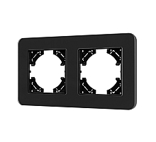 Рамка на 2 поста стеклянная Arlight FRM-OMALI-SFGS-2-BK 049709