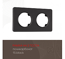 Рамка двухместная Arte Milano 502.15-2.black