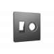 Лицевая панель Alfa (Антрацит серый) для компьютерной/телефонной + TV розетки RJ-45/RJ-11 Quant Ambrella Volt AP6625