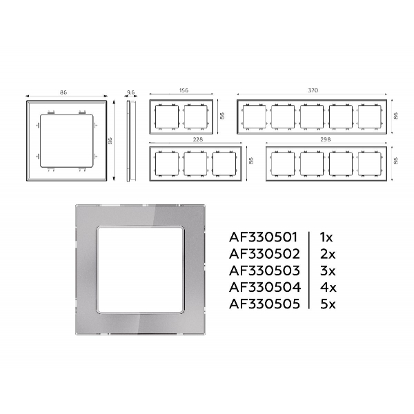 Рамка двухместная Ambrella Volt Platos AF330502 Рамка двухместная Ambrella Volt Platos AF330502