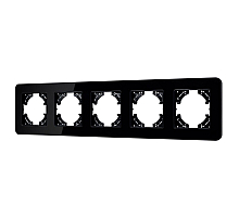 Рамка на 5 постов стеклянная Arlight FRM-OMALI-GS-5-BK 049705