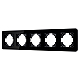 Рамка на 5 постов стеклянная Arlight FRM-OMALI-GS-5-BK 049705