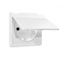 Лицевая панель для розетки с/з со шторками и крышкой Ambrella Volt Alfa AP1280