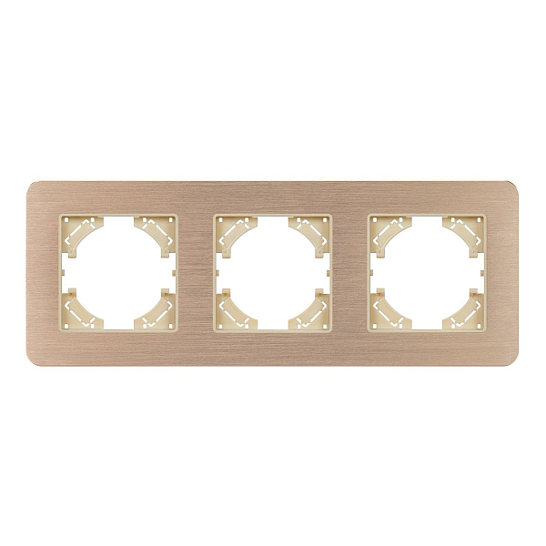 Рамка на 3 поста алюминиевая Arlight FRM-AKIRY-AL-3-GD 049730