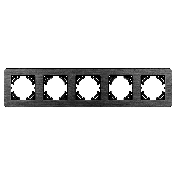 Рамка на 5 постов алюминиевая Arlight FRM-AKIRY-AL-5-BK 049735